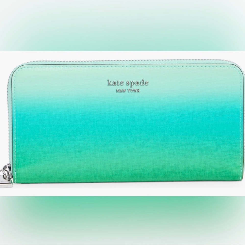 Kate Spade Green Ombre Wallet and Earring Bundle - Picture 3 of 11